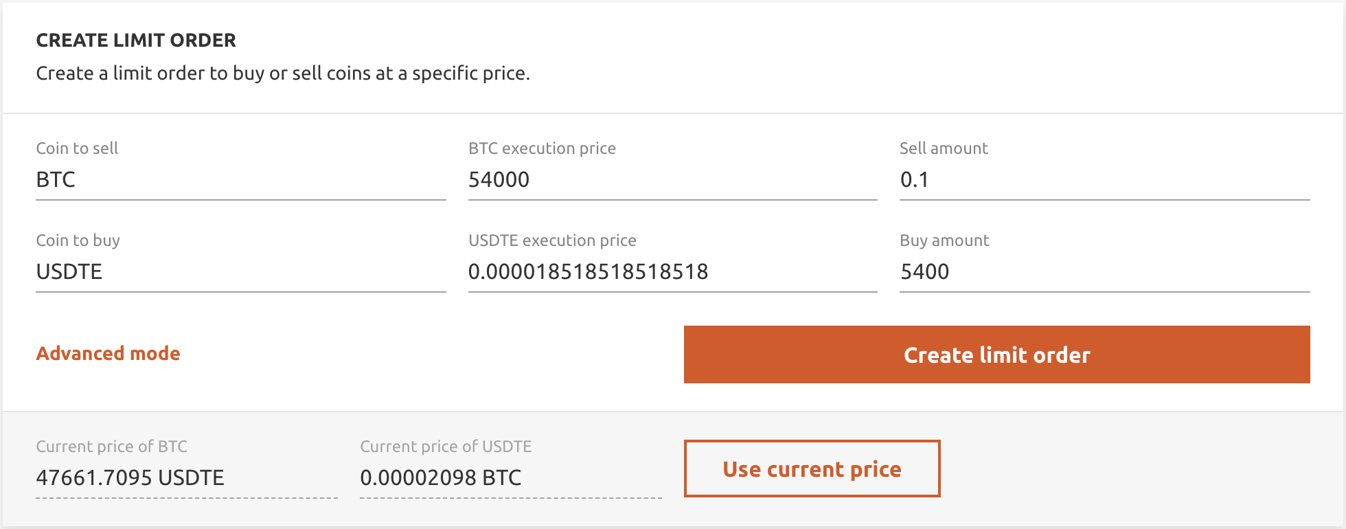 how to place limit order